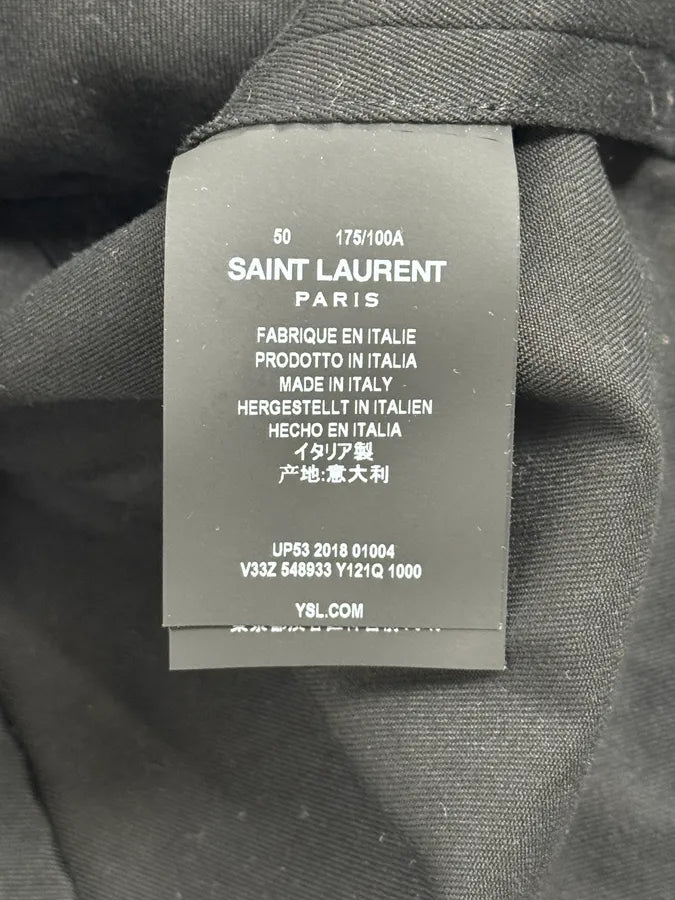 AW2018 Saint Laurent Black Laced Jacket dAbzWfe 11