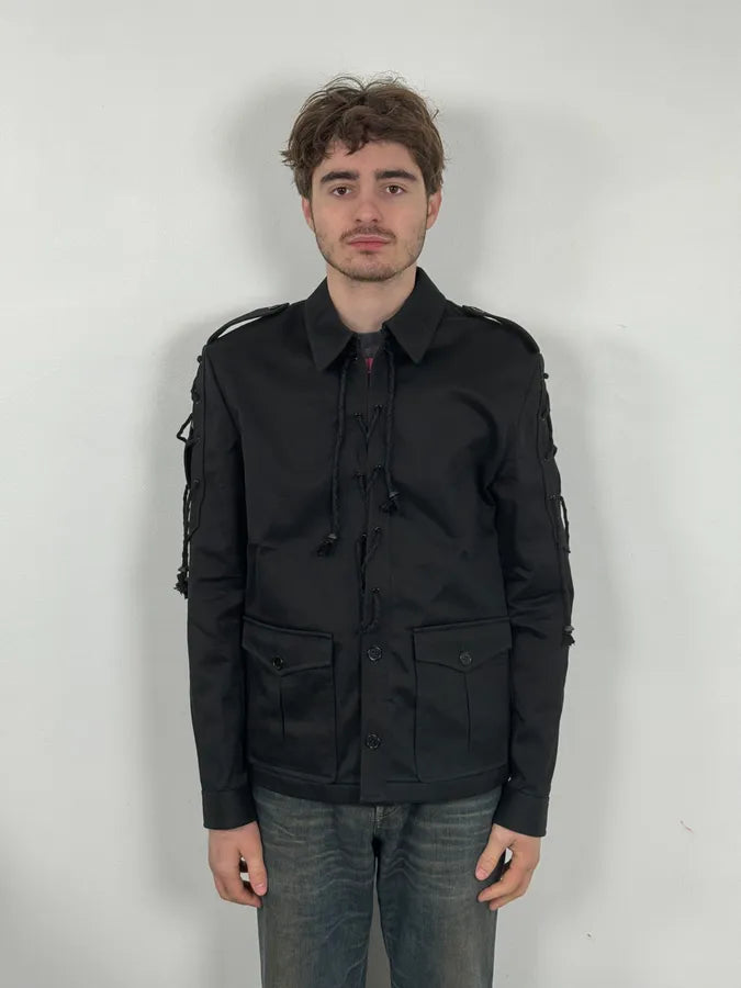 AW2018 Saint Laurent Black Laced Jacket dAbzWfe 1