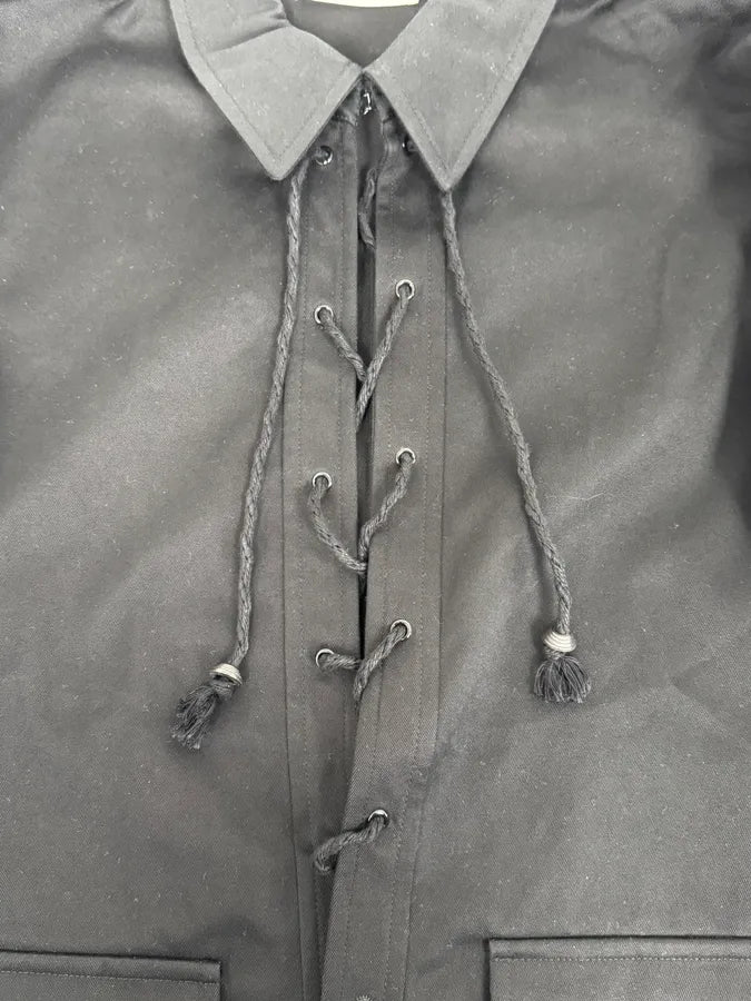 AW2018 Saint Laurent Black Laced Jacket dAbzWfe 6