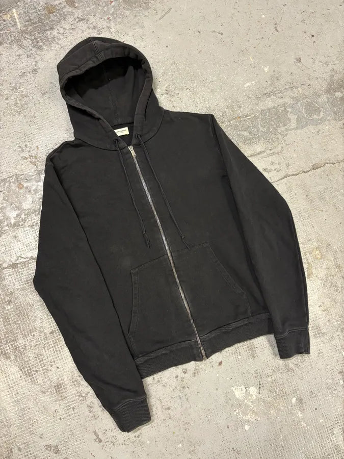 AW2018 Saint Laurent Navy Zip-up Hoodie cQLNXqH 3