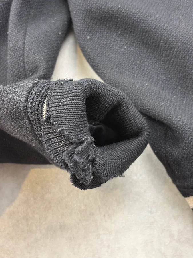 AW2018 Saint Laurent White Contrast Collar Black Teddy Jacket QRAcxGW 10