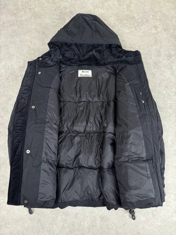 AW2019 Acne Studios Black Hybrid Premium Puffer Bomber Jacket rpgPhOG 6