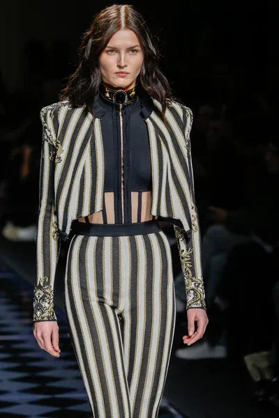 AW2019 Balmain Golden Stripe Cardigan snCmRBW 1