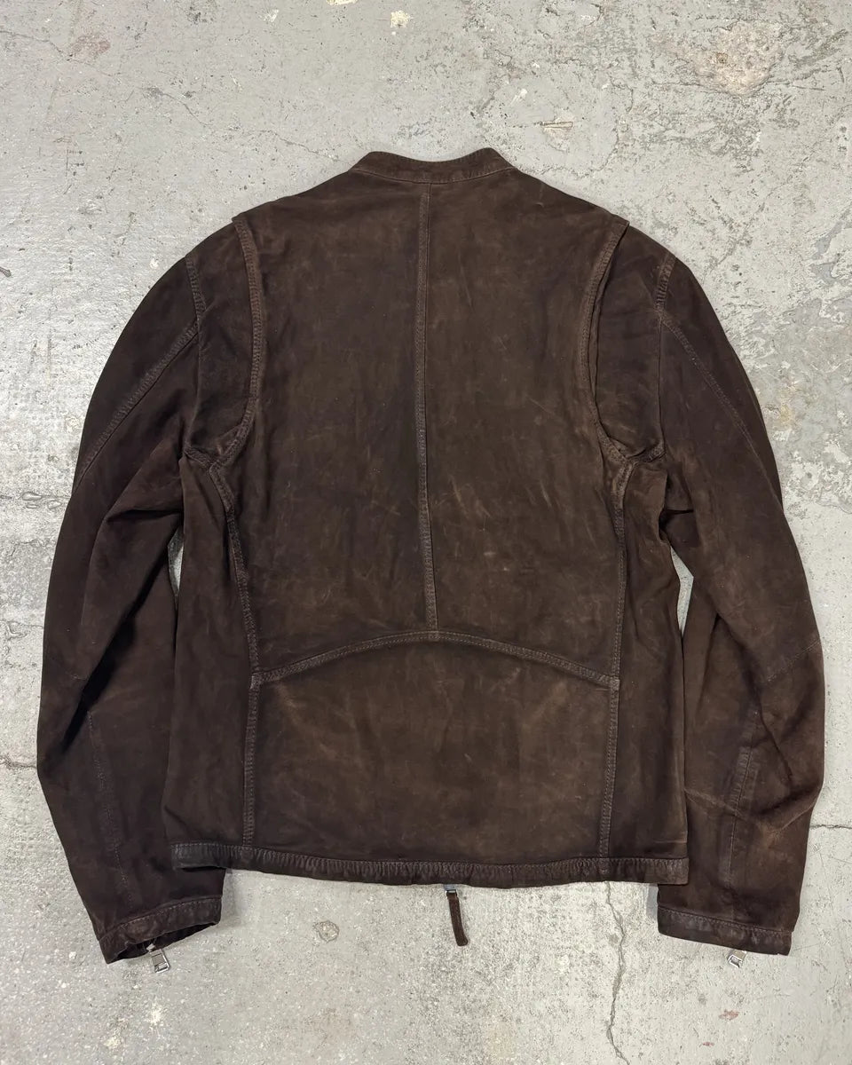 AW2019 Bottega Veneta Brown Suede Leather Jacket fTlxuBu 1