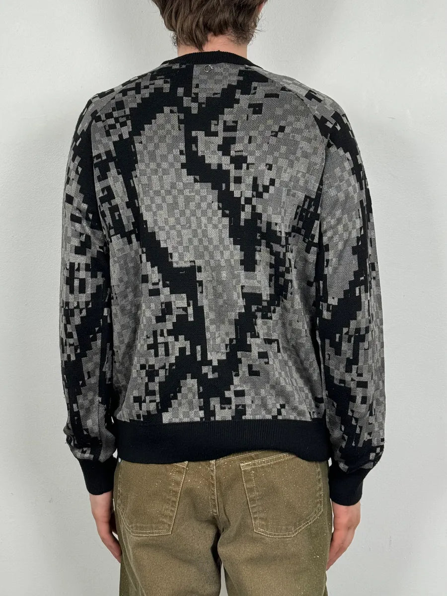 AW2019 Cavalli Pixel Map Black Sweater BtcNgLE 2