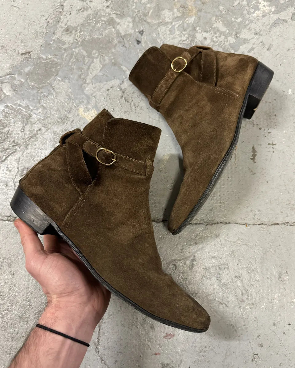 AW2019 Céline Jodhpur Suede Leather Boots by Hedi Slimane (41.5eu/us8) 0