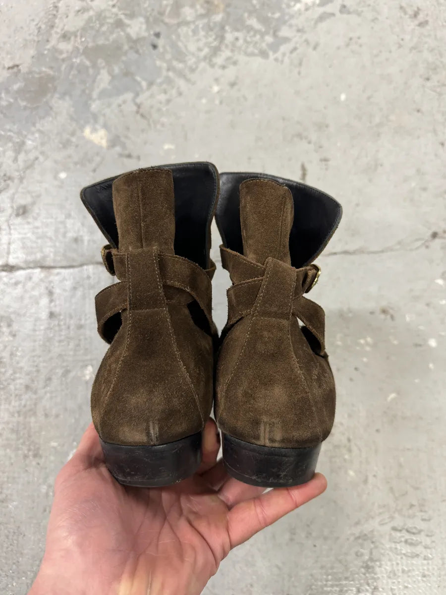 AW2019 Céline Jodhpur Suede Leather Boots by Hedi Slimane (41.5eu/us8) 2