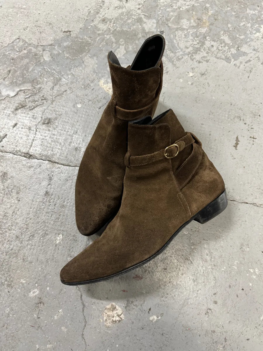 AW2019 Céline Jodhpur Suede Leather Boots by Hedi Slimane (41.5eu/us8) 5