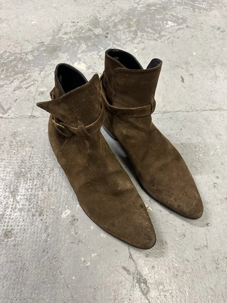 AW2019 Céline Jodhpur Suede Leather Boots by Hedi Slimane (41.5eu/us8) 6