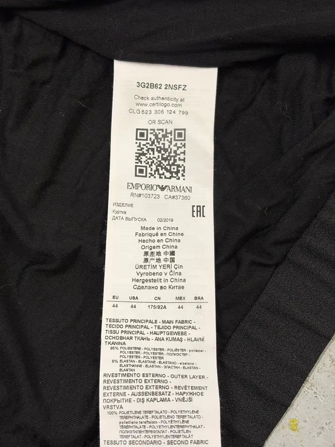 AW2019 Emporio Armani Black Glitters Buttoned Cardigan qIvfKZu 9