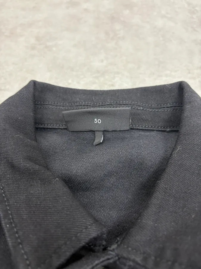 AW2019 Emporio Armani Black Obscure Denim Trucker Jacket QlzRHFC 3