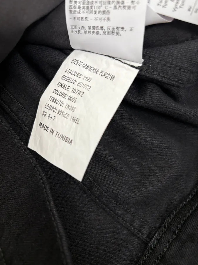 AW2019 Emporio Armani Black Obscure Denim Trucker Jacket QlzRHFC 8