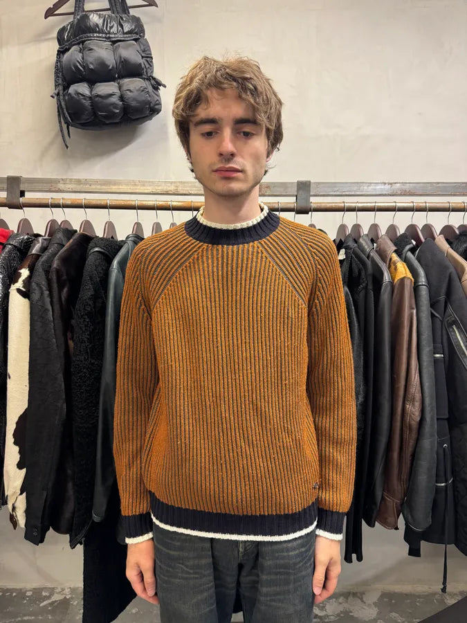AW2019 Emporio Armani Bronze Lines Sweater (S) NlGjXPK 1