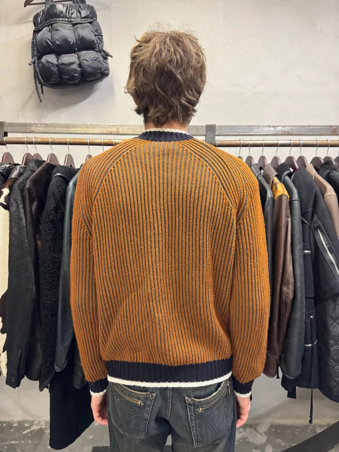 AW2019 Emporio Armani Bronze Lines Sweater (S) NlGjXPK 2