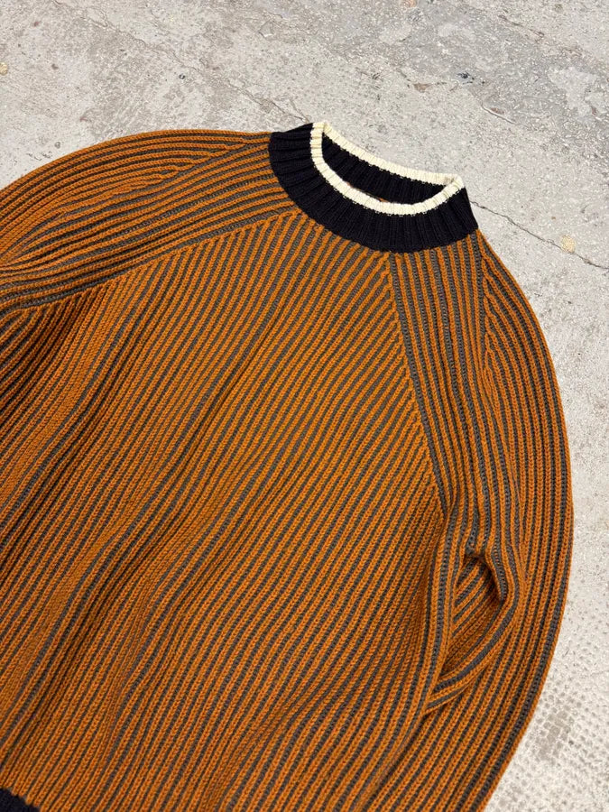 AW2019 Emporio Armani Bronze Lines Sweater (S) NlGjXPK 3