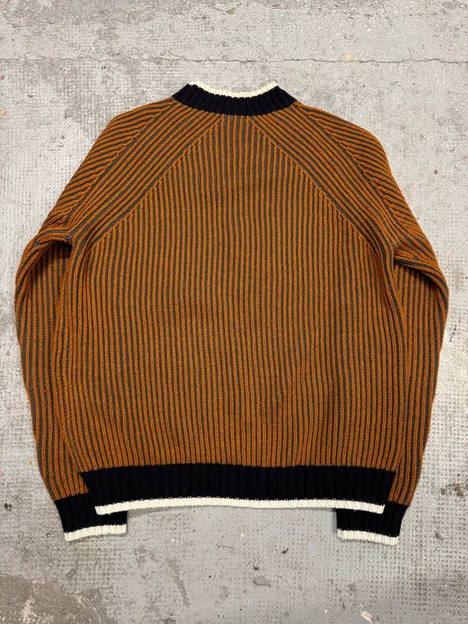 AW2019 Emporio Armani Bronze Lines Sweater (S) NlGjXPK 5