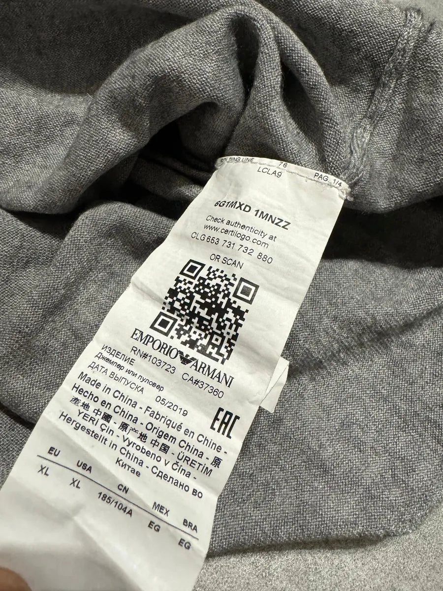 AW2019 Emporio Armani Grey Light Sweater (S) 6