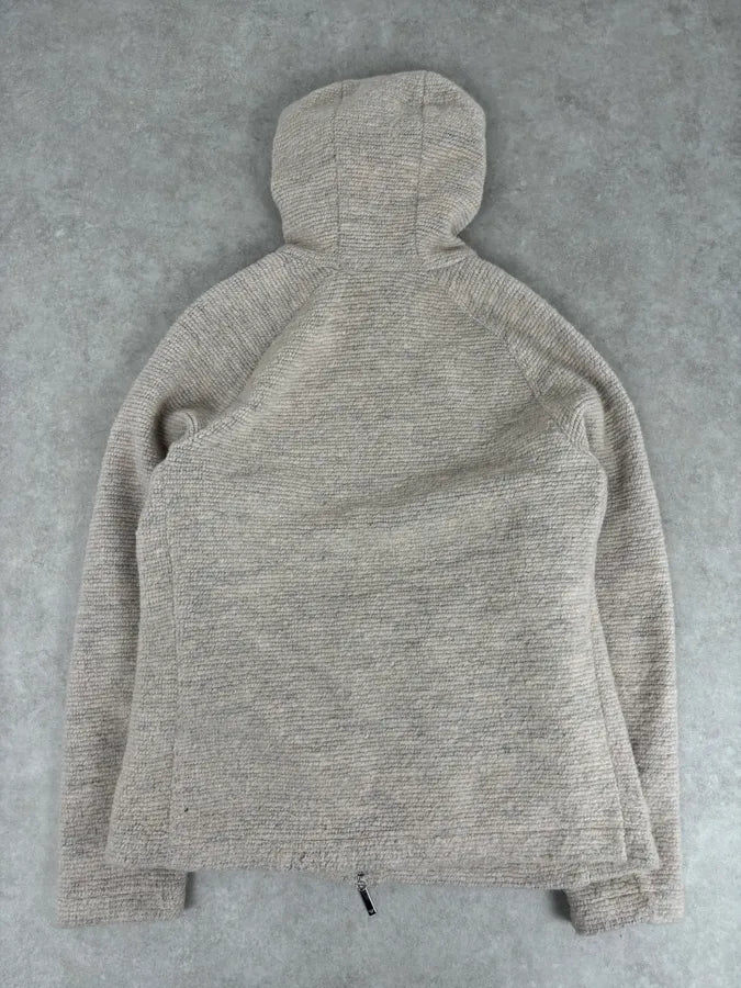 AW2019 Emporio Armani Hooded Grey Knit Zip-up Sweater YEBjcdb 4