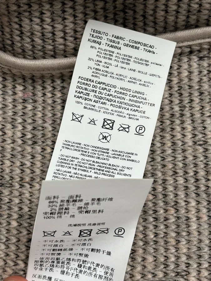 AW2019 Emporio Armani Hooded Grey Knit Zip-up Sweater YEBjcdb 14