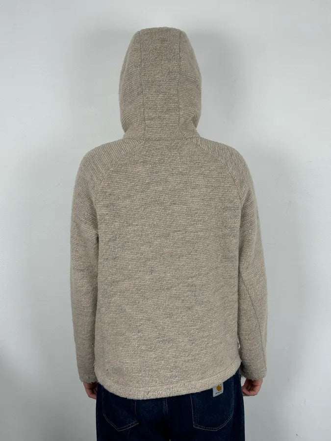 AW2019 Emporio Armani Hooded Grey Knit Zip-up Sweater YEBjcdb 2