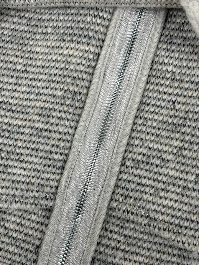 AW2019 Emporio Armani Hooded Grey Knit Zip-up Sweater YEBjcdb 12