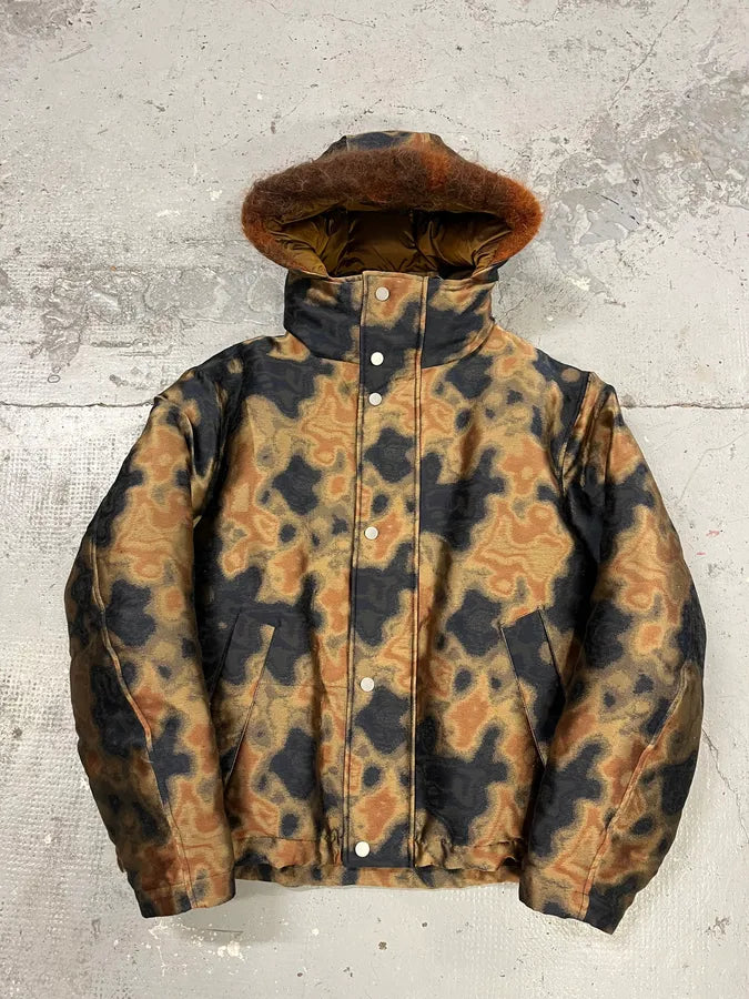 AW2019 Emporio Armani Impressionist Wavy Effect Beige Navy Jacket FgmHyli 0