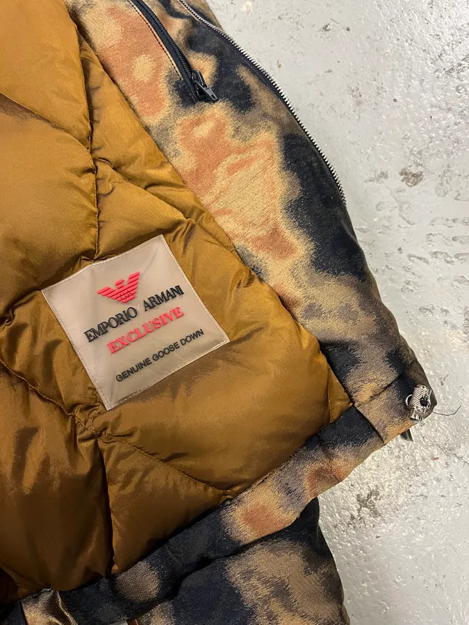 AW2019 Emporio Armani Impressionist Wavy Effect Beige Navy Jacket FgmHyli 11