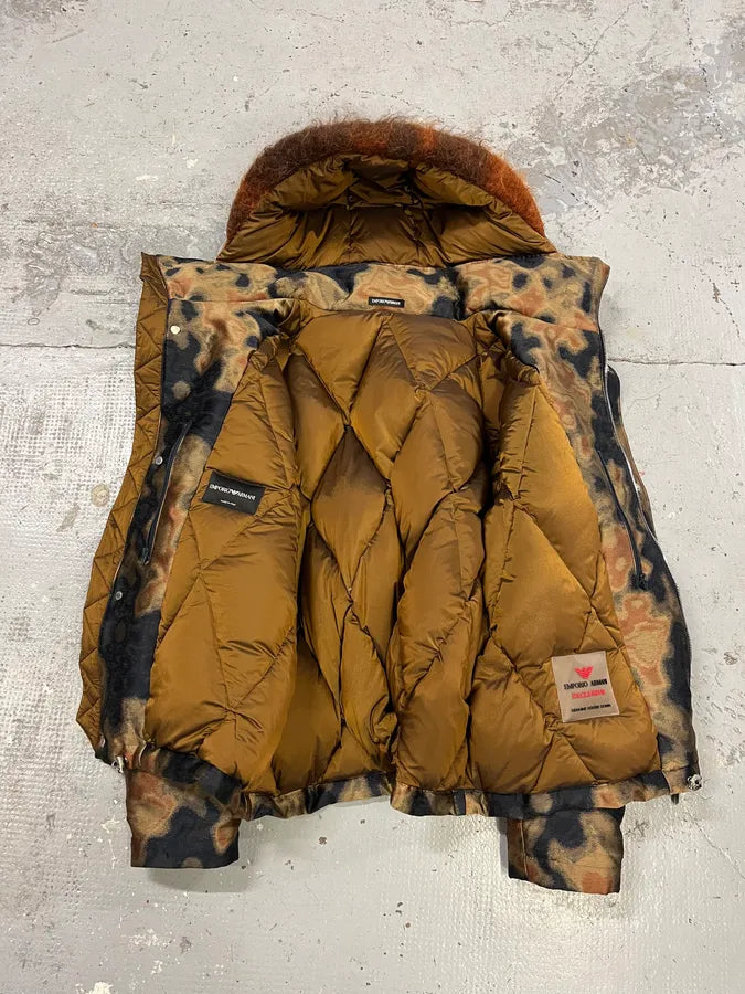 AW2019 Emporio Armani Impressionist Wavy Effect Beige Navy Jacket FgmHyli 8