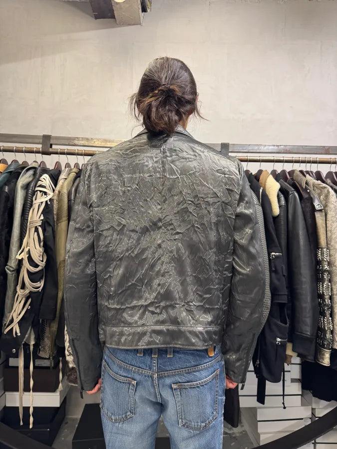 AW2019 Emporio Armani Metallic Grey Buttoned Jacket kCDWKPU 2