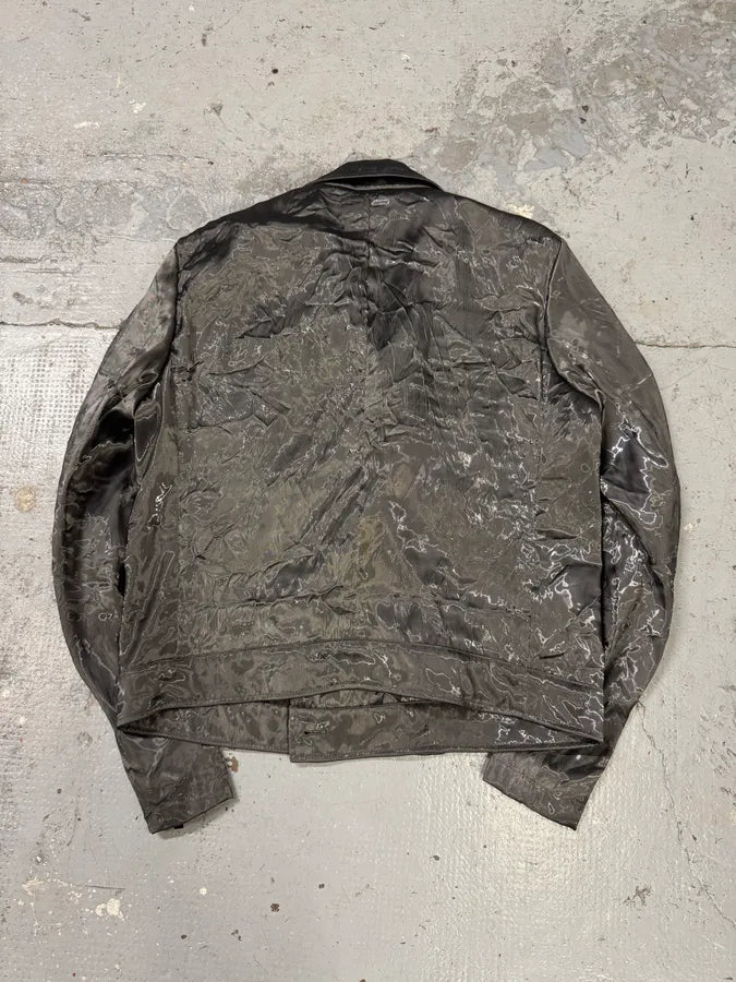 AW2019 Emporio Armani Metallic Black Buttoned Jacket kCDWKPU 3