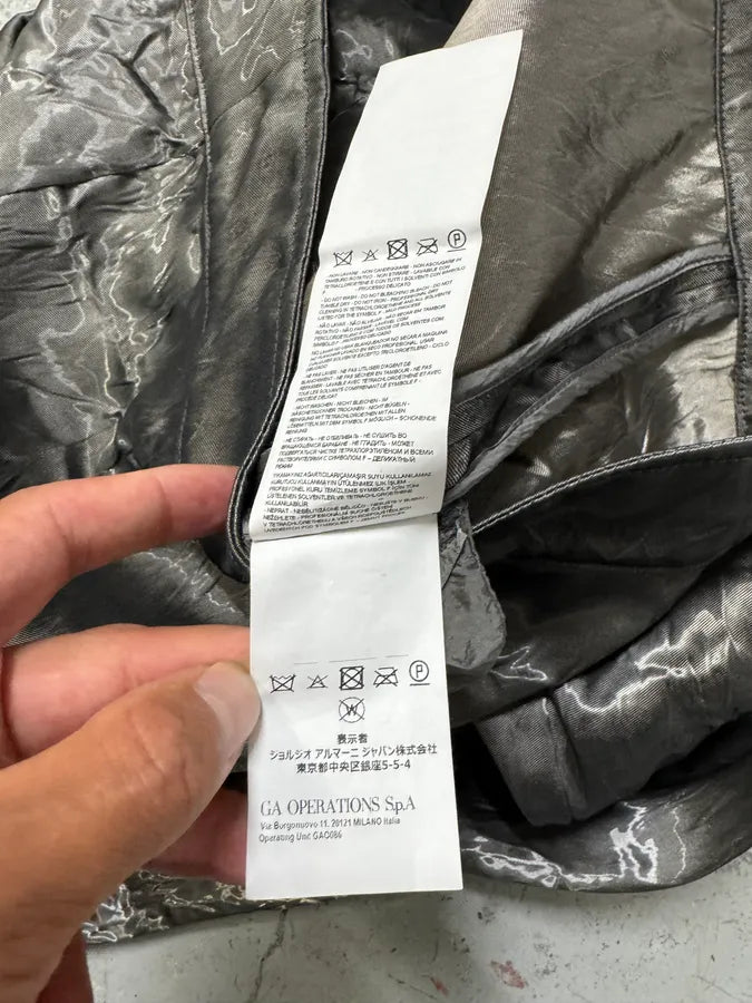 AW2019 Emporio Armani Metallic Grey Buttoned Jacket kCDWKPU 4