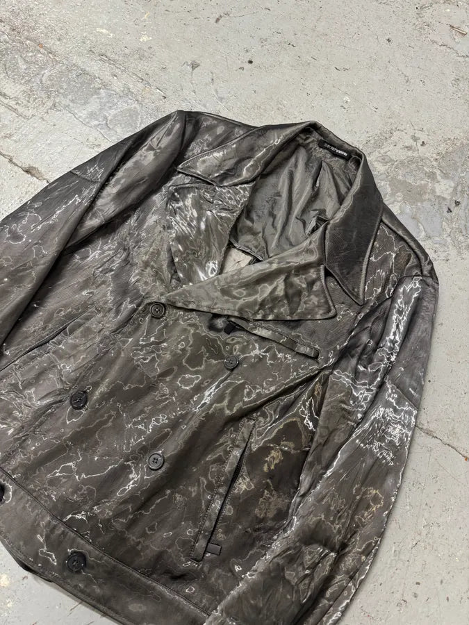 AW2019 Emporio Armani Metallic Black Buttoned Jacket kCDWKPU 7