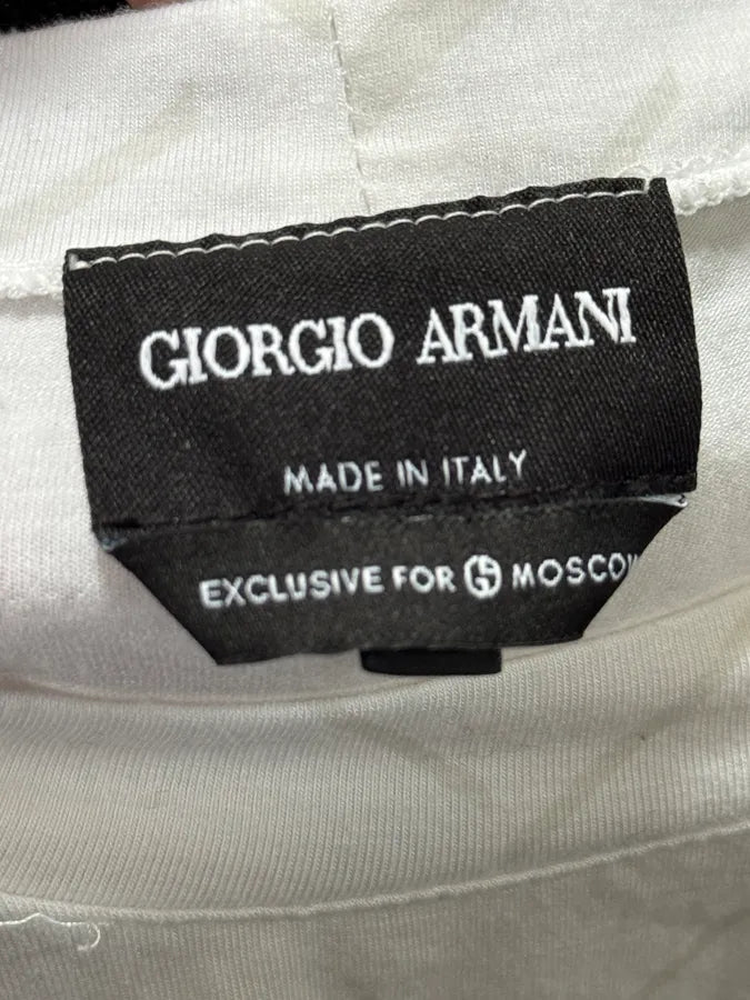AW2019 Giorgio Armani Lines White Longsleeves tKOEKgu 7