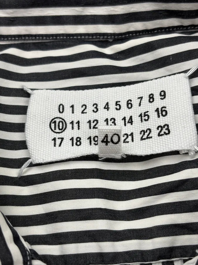 AW2019 Maison Margiela Black & White Deconstructed Striped Shirt yQGkWJj 10