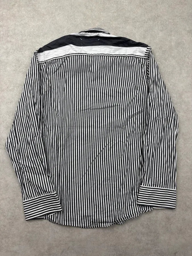 AW2019 Maison Margiela Black & White Deconstructed Striped Shirt yQGkWJj 5
