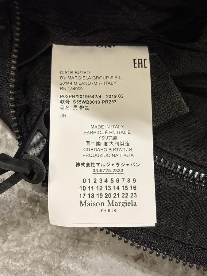 AW2019 Maison Margiela Signature Black Waist Bag PfyAVSs 9