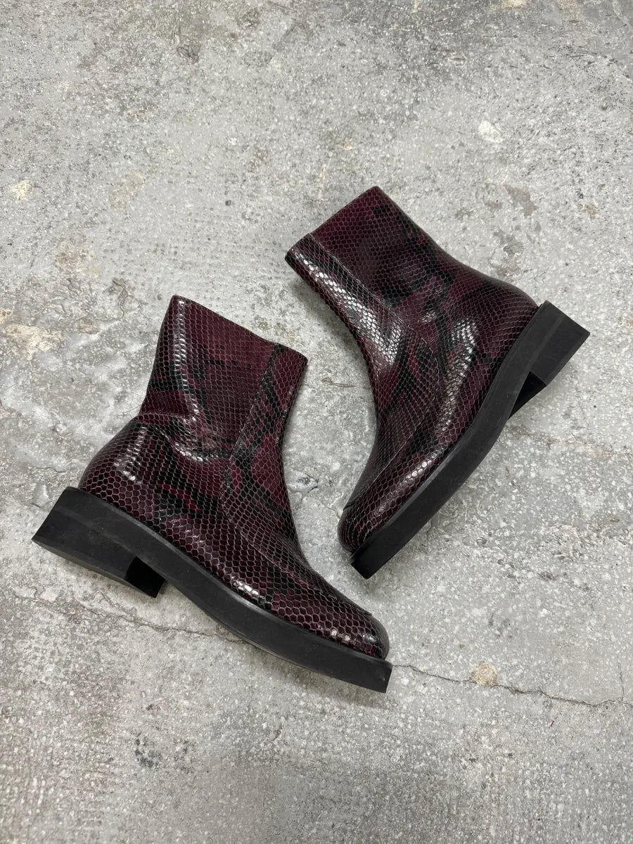 AW2019 Marni Purple & Black Python Leather Boots (37eu/us5) 6