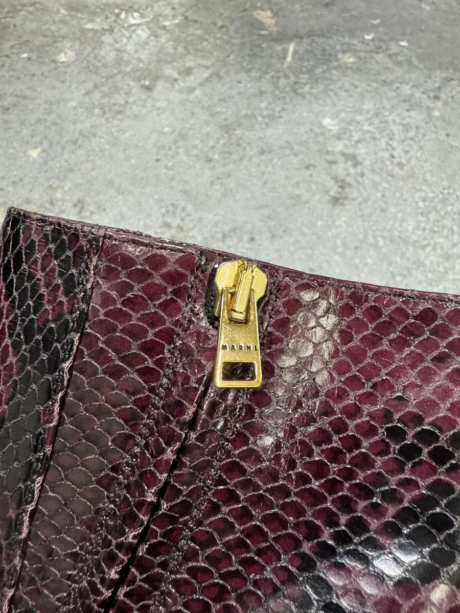 AW2019 Marni Purple & Black Python Leather Boots (37eu/us5) 8