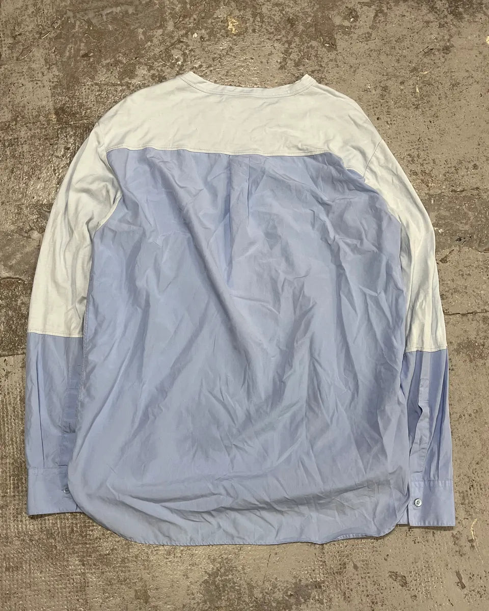 AW2019 Marni Two Tone Blue Longsleeves Shirt OxAuEWN 5