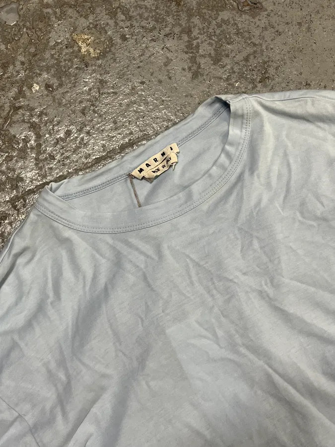 AW2019 Marni Two Tone Blue Longsleeves Shirt OxAuEWN 4