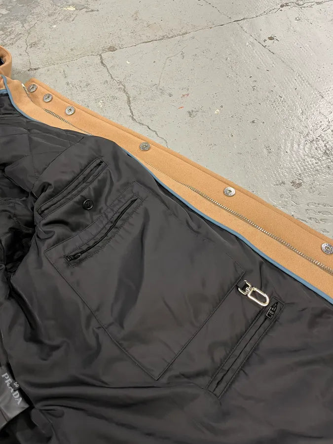 AW2019 Prada Beige Hooded Classy Jacket QRjtDJo 12