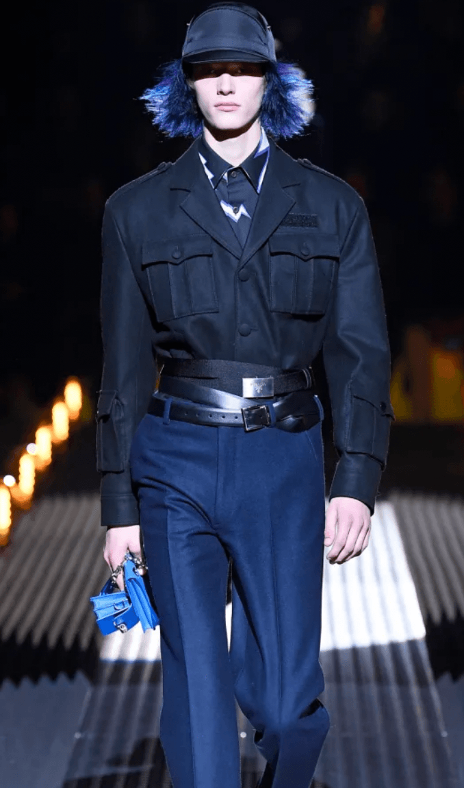 AW2019 Prada Black Wool Multi-Pocket Blazer Jacket FWoXQou 1