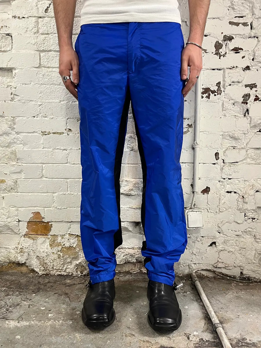 AW2019 Prada Electric Blue Nylon Pants gJtBEOn 1