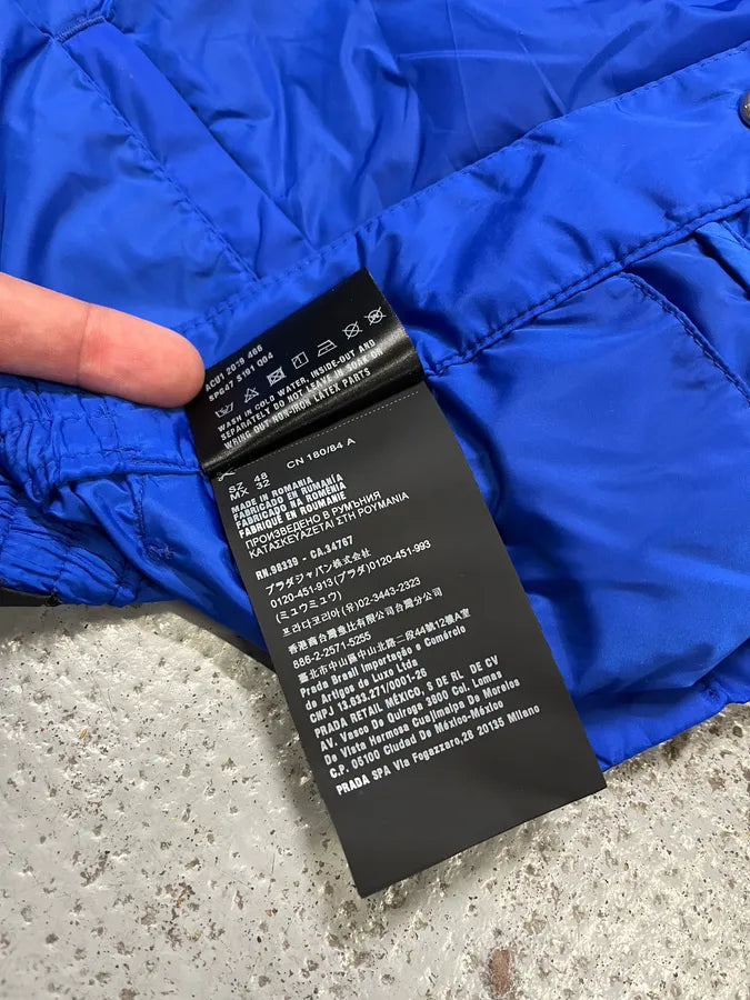 AW2019 Prada Electric Blue Nylon Pants gJtBEOn 13