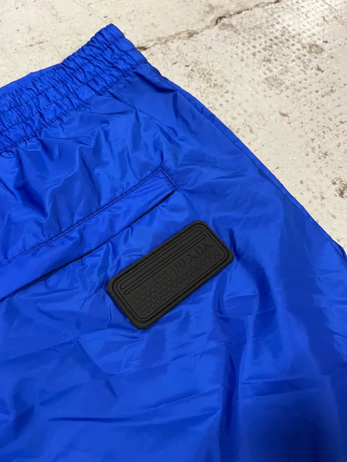 AW2019 Prada Electric Blue Nylon Pants gJtBEOn 9