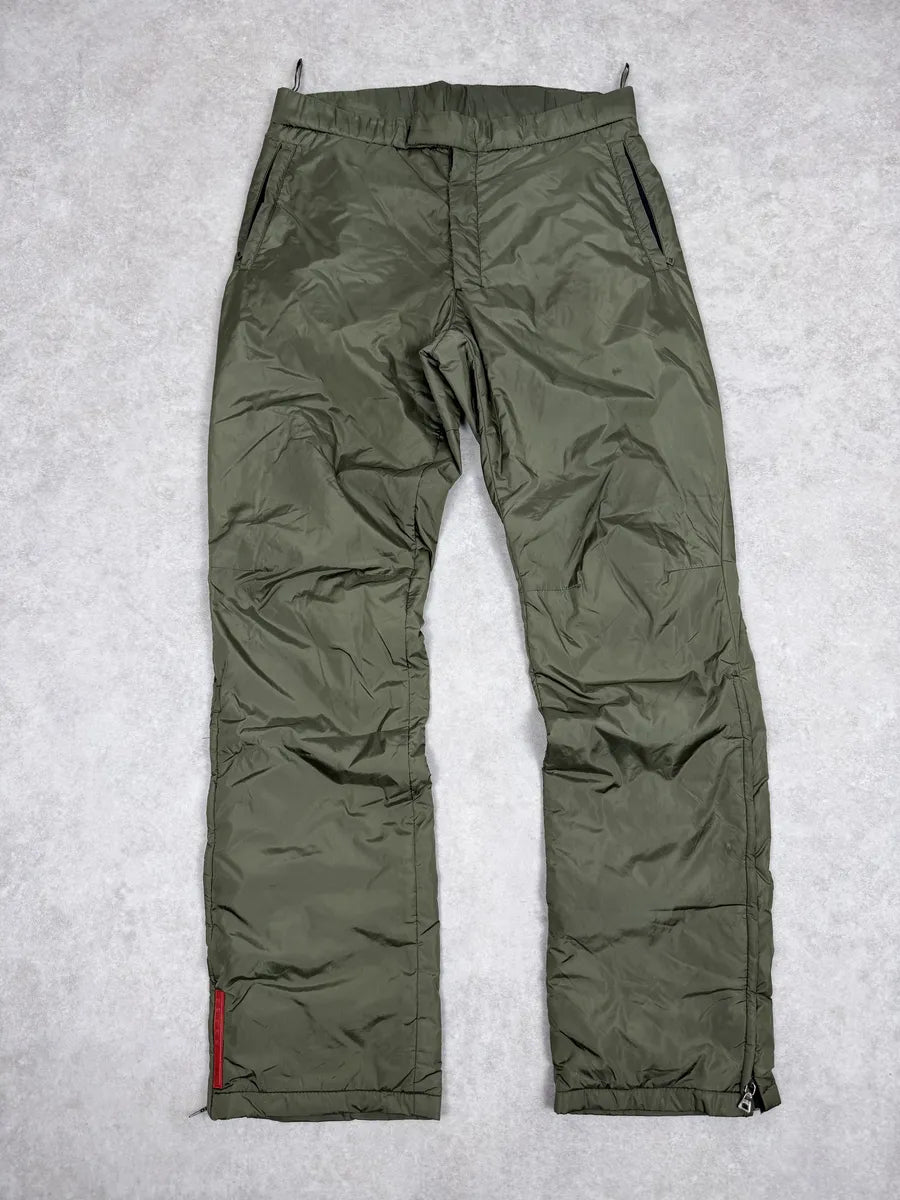AW2019 Prada Linea Rossa Tactical Nylon Green Pants drIYrGa 0