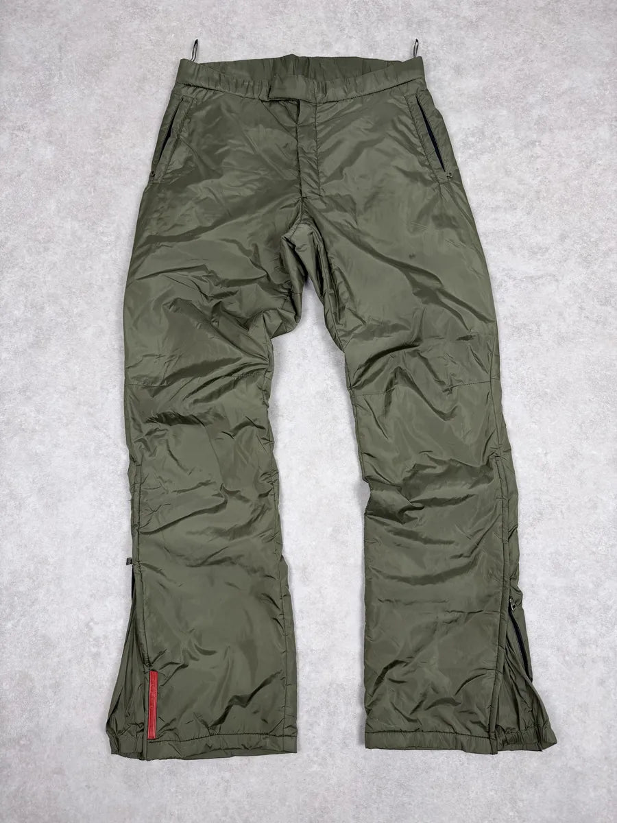 AW2019 Prada Linea Rossa Tactical Nylon Green Pants drIYrGa 5