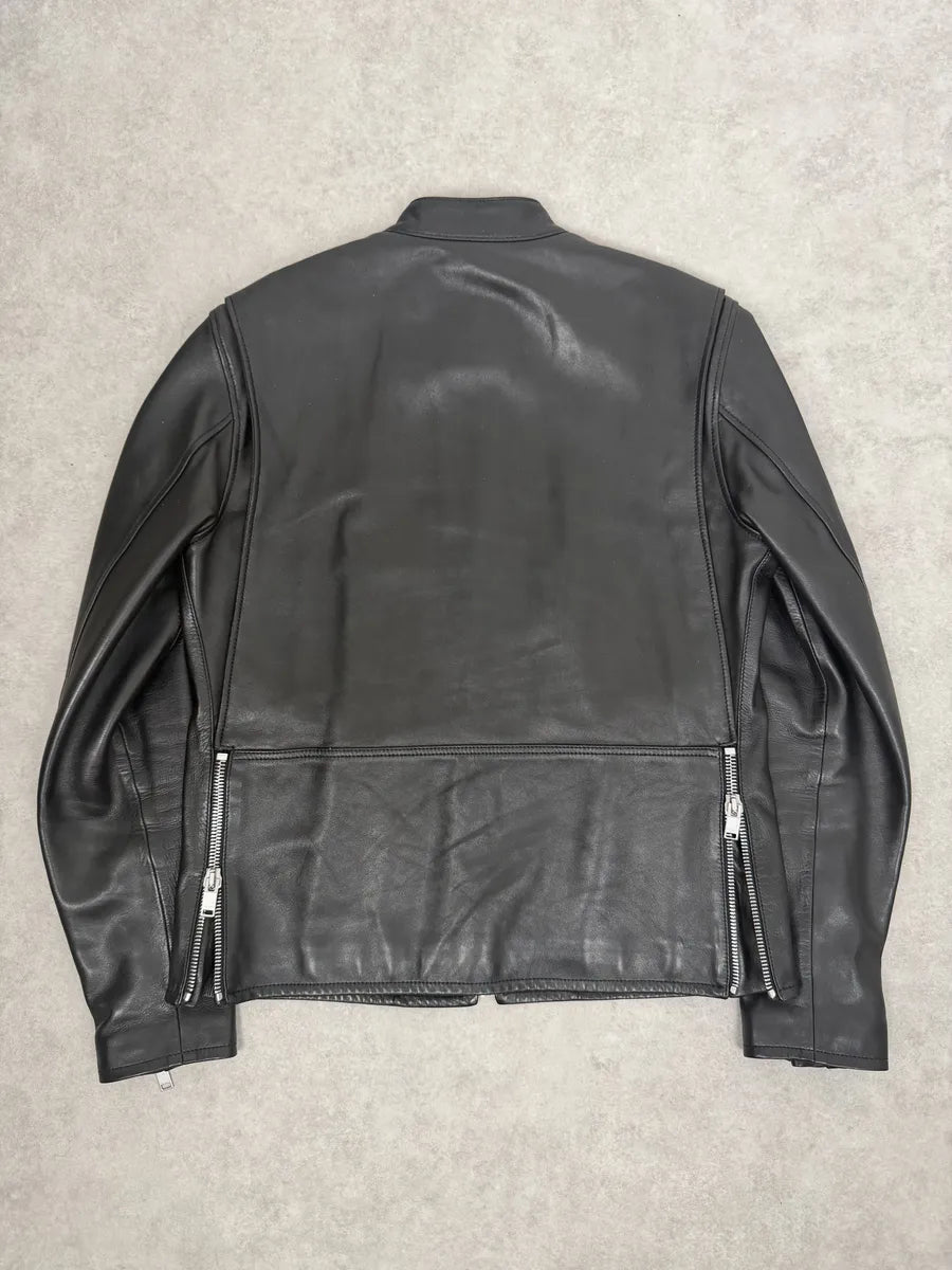 AW2019 Saint Laurent Black Premium Multi Zip Biker Leather Jacket tQaRHqj 5