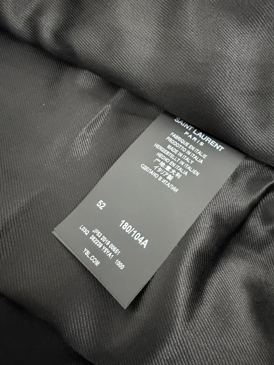 AW2019 Saint Laurent Black Premium Multi Zip Biker Leather Jacket tQaRHqj 8