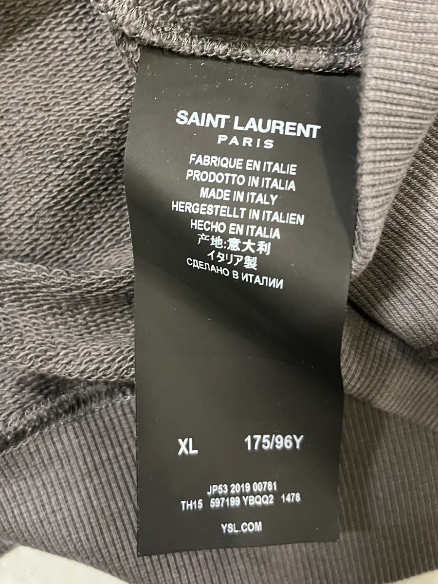 AW2019 Saint Laurent Malibu Palm Trees Grey Hoodie BMSPZYS 5